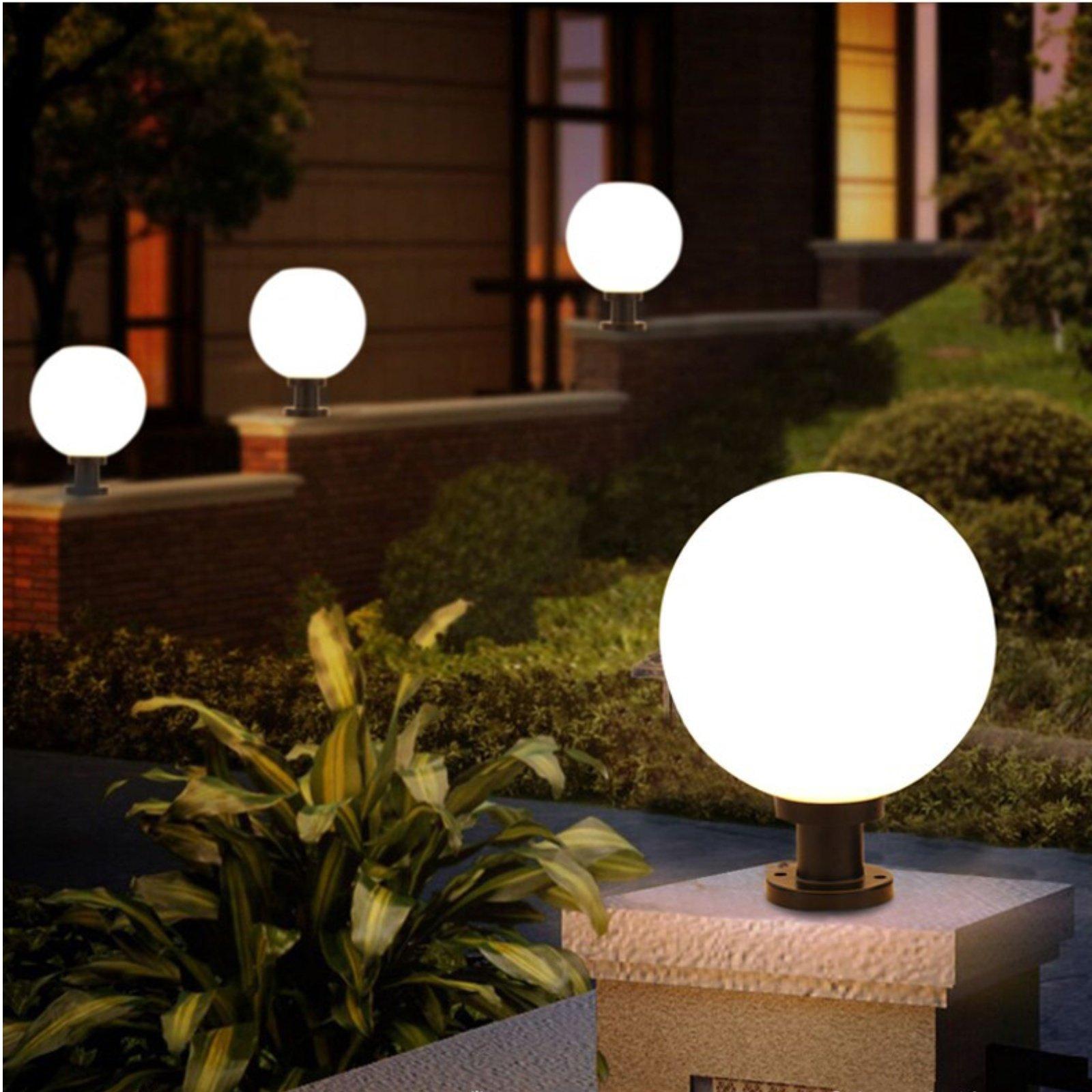 황혼부터 새벽까지 야외 조명 램프 구형 태양광 기둥 램 - Outdoor Lighting Lamps 리뷰 및 가격