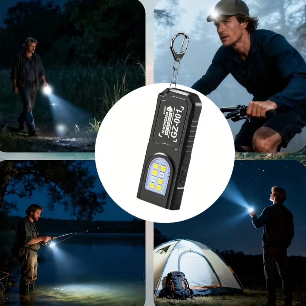 미니 COB LED 키체인 손전등 USB 충전식 토치  - Outdoor Lighting House 리뷰 및 가격